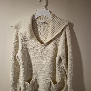 J. Jill Cream V-Neck Women's Sweater